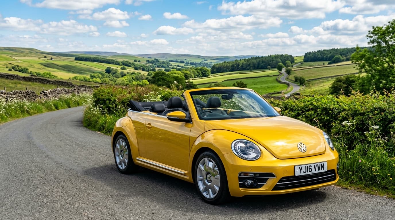 Sparkling restored VW Beetle Cabriolet after restoration